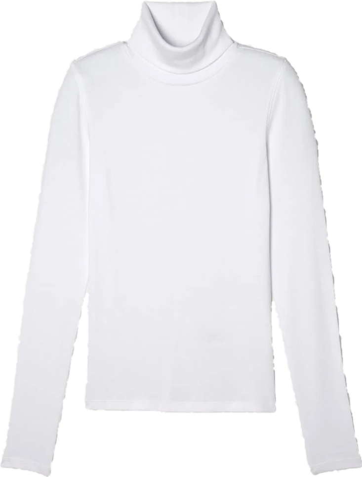 White Fitted Turtleneck