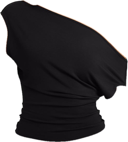 Black One-Shoulder Top