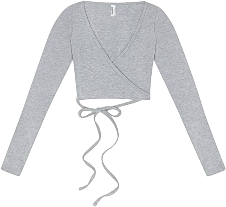 Grey Ballet Wrap Top