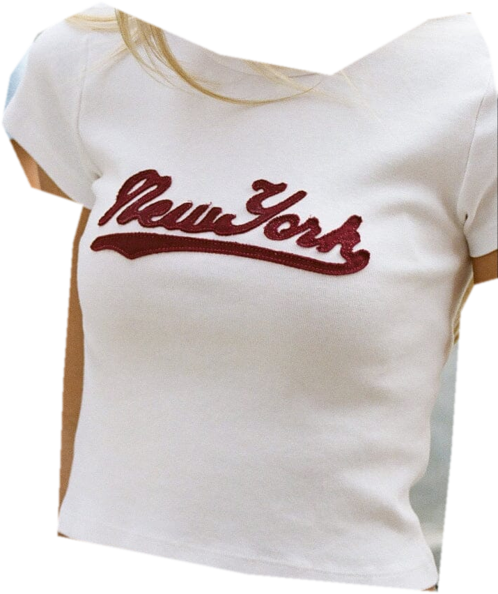 New York Script Baby Tee