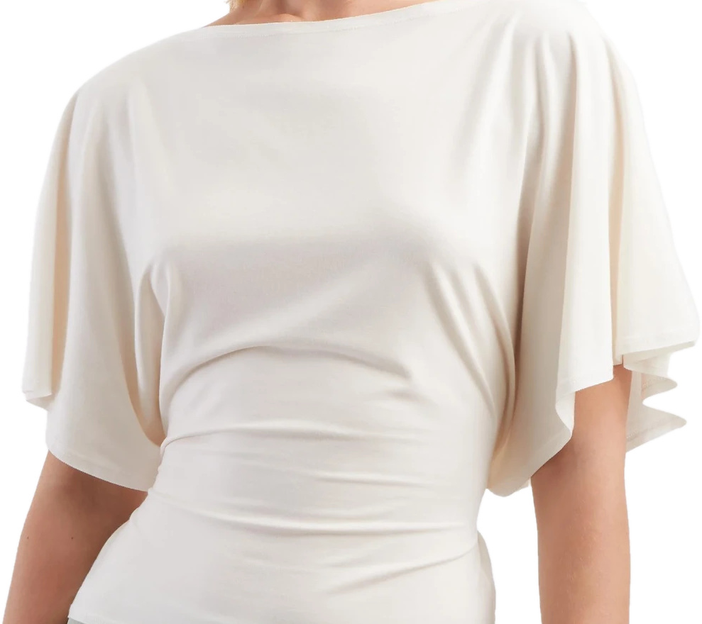 Ivory Flutter Sleeve Top