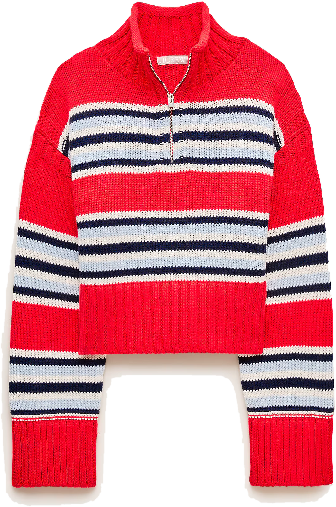 Half-Zip Stripe Sweater