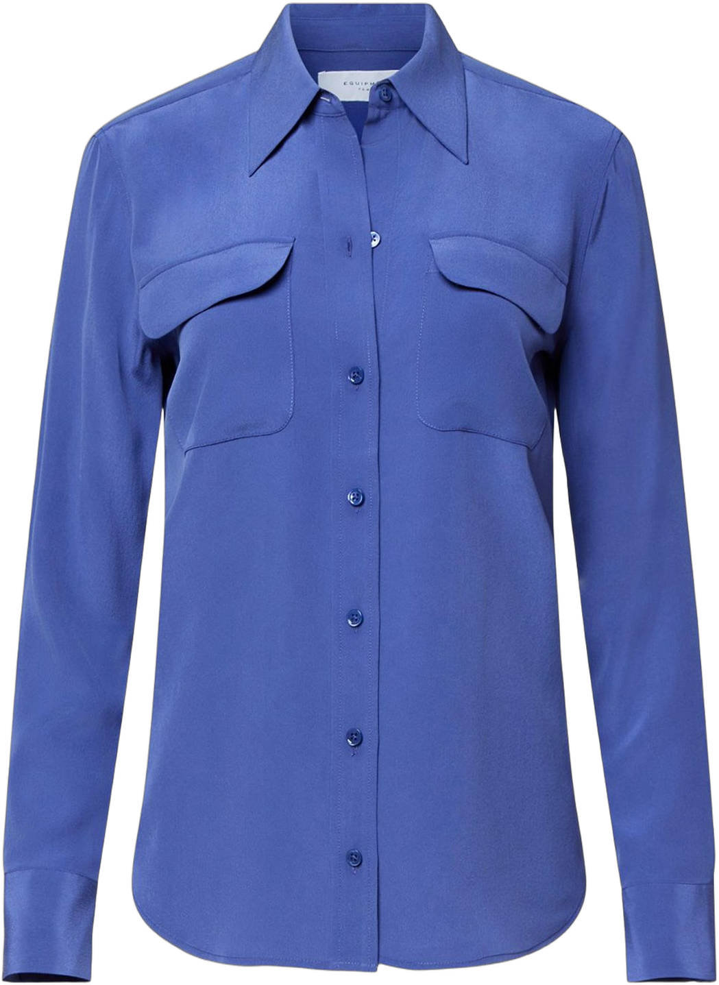 Periwinkle Silk Button Shirt