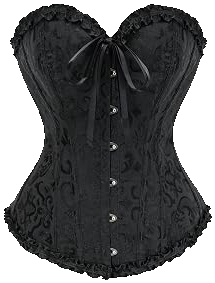 Black Satin Corset Top