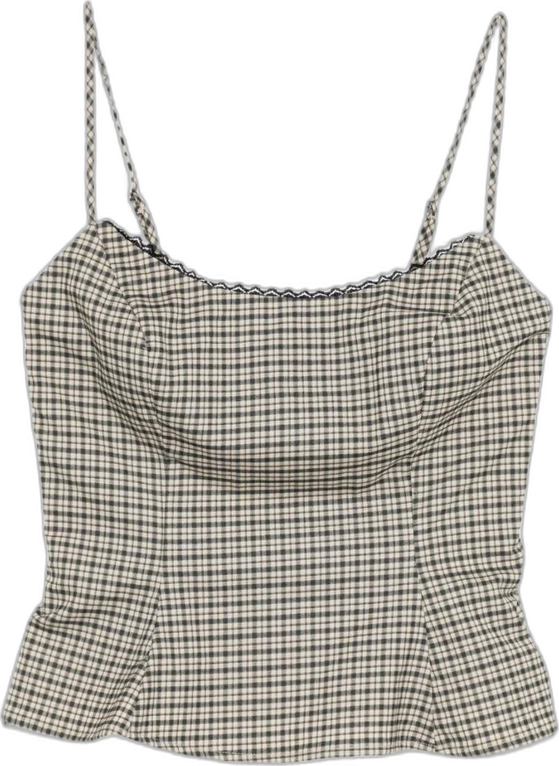 Gingham Picot Trim Cami