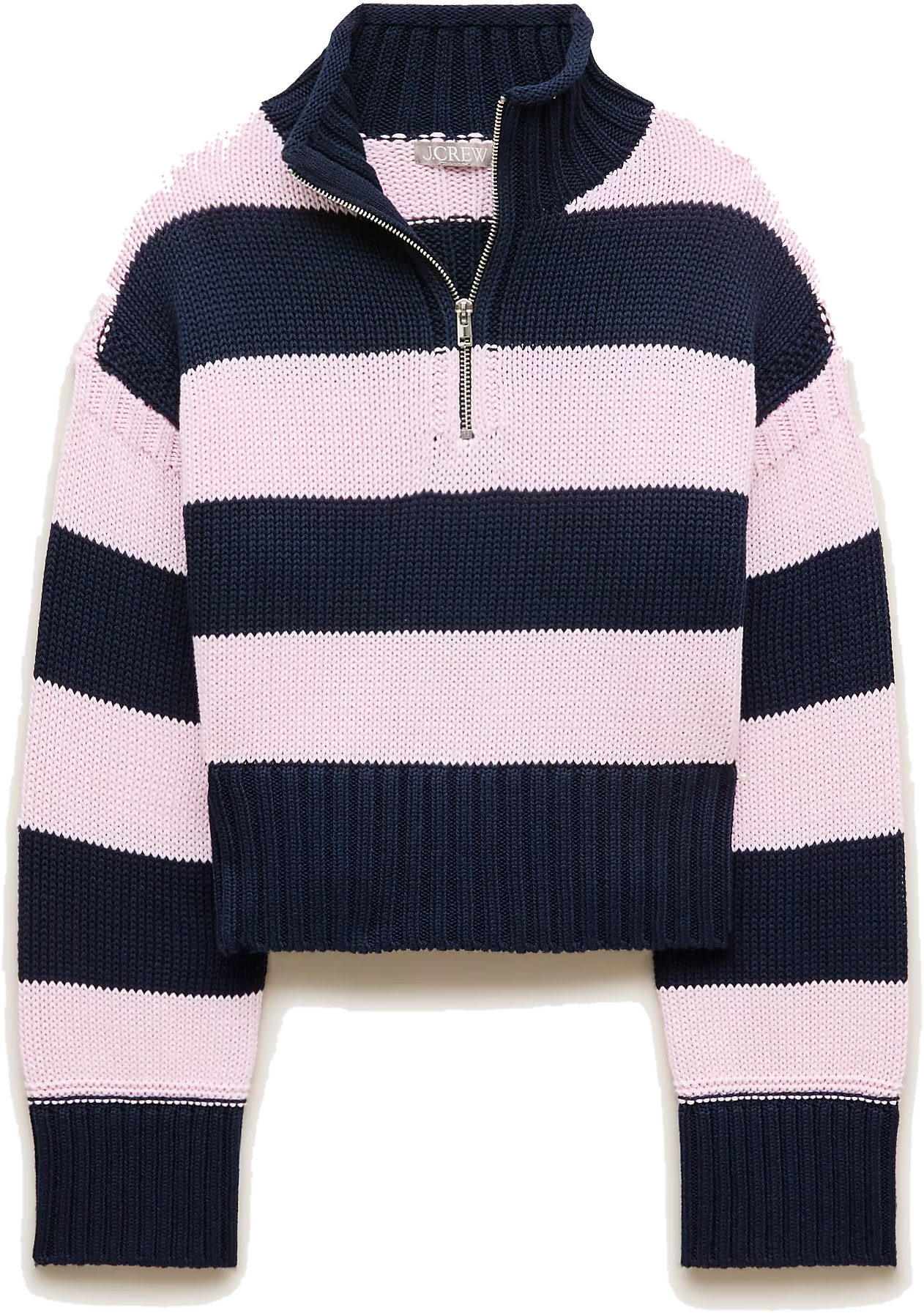 Navy-Pink Half-Zip